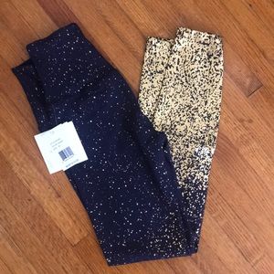 Beyond Yoga Gold and Navy Yoga Pants